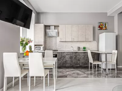 Номер категории Комфорт «Двухкомнатный с террасой» в санатории «Вернисаж» в г. Кисловодске - фотография